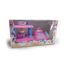 Kit Infantil Caixa Registradora Sorveteira Brinquedo Divertido Educativo Criativo