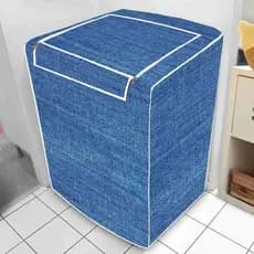 Capa Protetora Máquina Lavar Abertura Superior Jeans Médio Resistente Fácil Limpar Proteção