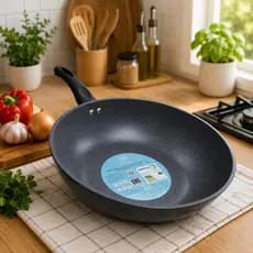 Frigideira Nanoceramica Antiaderente 28cm Resistente Duravel Cozinha Moderna Preta