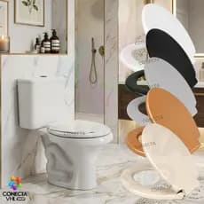 Assento Sanitário Universal com Parafusos Tampa de Privada Bacia Deca Docol Celite Icasa Incepa