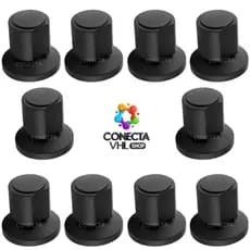 Kit 10 Acabamento Registro Banheiro C40 ABS Preto Padrao Deca
