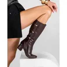 Bota Ramarim Feminina Cano Longo Couro 2657106