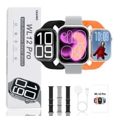 Smartwatch WL12 PRO(46mm) 2026 2 Pulseiras unisex Esportes Faz Recebe Chamada  inteligente GPS