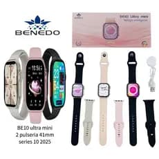 SmartWatch Inteligente unisex BE10 ULTRA mini(41m) 2 Pulseiras Esportes GPS Faz Recebe Chamada