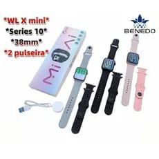 RELOGIO WL X-mini(38mm) 2 Pulseiras  GPS esportes  unisex inteligente Faz Recebe Chamada