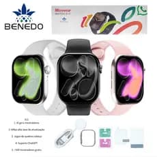 Smartwatch Microwear S11 Séries 11 46mm GPS 2 Pulseira capa pelicula Chat Gpt Original inteligentes