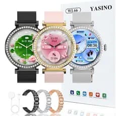 Smartwatch  WL66 2026 46MM Feminina Redondo GPS ChatGPT IP68 2 Pulseiras inteligente BPM  Esportes