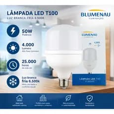Lâmpada Led Bulbo 50w Alta Potência 6500k Luz Branca Fria Blumenau