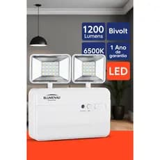 Luminária de Emergência LED Recarregável 600 1200 2200 3000 Lumens Bivolt