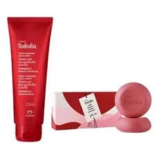 Kit Creme Iluminador Framboesa & Pimenta Vermelha + 2 Sabonetes – Cuidados com a Pele