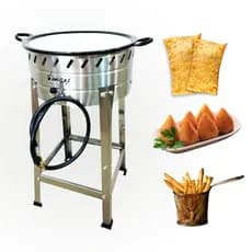 Fritador Fogão á Gas Pasteleiro 10 Litros Inox n18 Alta Pressão Batata Salgado Pastel Promoçã