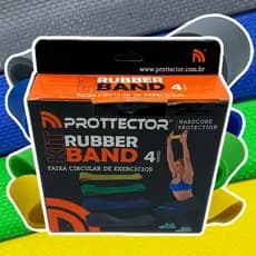 Kit com 4 Faixas Elásticas Mini Band Prottector | Pilates, Fisioterapia, Treino em Casa e Academia – Várias Tensões