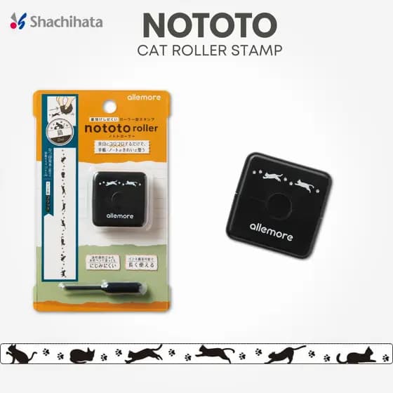 SHACHIHATA NOTOTO Roller Stamp - Cat Design PEL-RA2/H