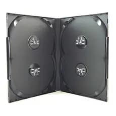 Estojo Dvd Quadruplo Amaray Videolar Preto