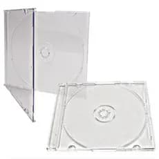 100 Estojo Capa Cd Box Super Slim Acrílico Videolar