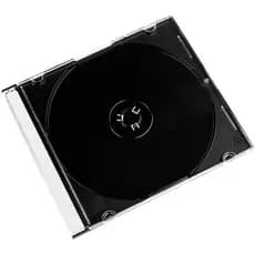 50 Estojo Capa Cd Box Super Slim Preto Acrílico