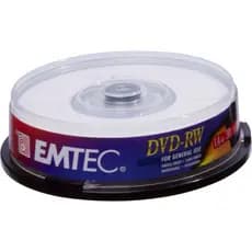 50 Mini DVD-RW Recarregável EMTEC
