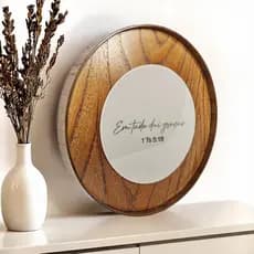 Quadro Decorativo Registrare Decor Redondo Com Frase Religiosa Gravada No Vidro Sala Quarto Cozinha