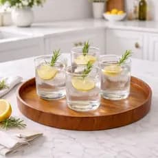 Bandeja Decorativa De Madeira Lâminada Premium Para Cozinha Área Gourmet Sala Decoração Registrare Decor