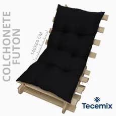 Colchonete Futon Dobrável Almofada Poltrona Portátil Solteiro Pallet Espreguiçadeira 140X60 CM