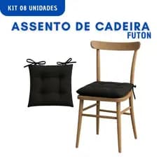 Kit 8 Assentos para cadeira almofadas Futon 40x40 cm