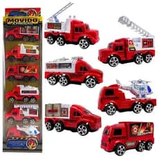 Brinquedo kit Caminhões Bombeiros movido fricção conjunto