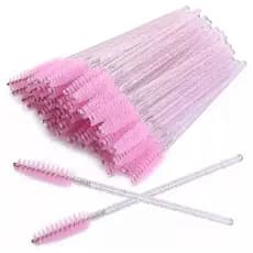 Kit 50 Escovinhas Descataveis Glitter Extensão De Cílios