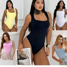 Body Feminino Look Estiloso Blusa Regata Com Decote Quadrado Outfit Elegante Pra Dia a Dia eTrabalho