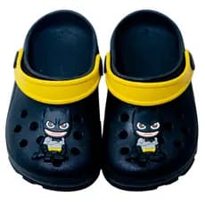 Babuche Infantil Menino Herói Personagem Batman Preto Criança Leve Confortável