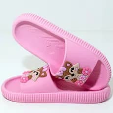 Chinelo Nuvem Raposa Slide Macio Leve Flexível Infantil Juvenil Feminino Rosa