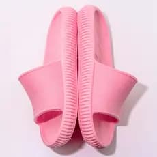 Chinelo Nuvem Macio Slide Leve Confortável Feminino Adulto e Infantil Rosa