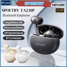 Fone De Ouvido Sem Fio SPOETRY Bluetooth 5.4 Bateria De Longa Duração Chamada HD Com Mic