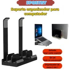 Suporte Vertical Portátil para iPad e Tablet com Largura Ajustável Organizador de Mesa Ideal para Escritório ao Ar Livre
