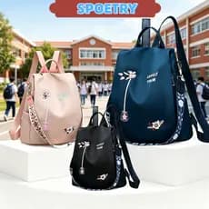 Mochila feminina Alça ajustável Leve Nylon impermeável Dia a dia Viagens ao ar livre