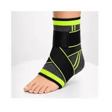 Tornozeleira Compressão Ajustável Bilateral Esportiva Faixa Dupla Nylon Slim Academia Corrida