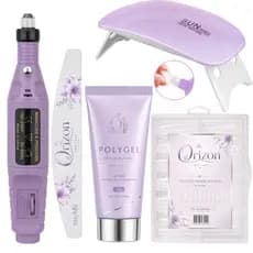 KIT UNHA POLYGEL + LIXADEIRA CANETA + CABINE SUN + POLYGEL + MOLDE F1 + LIXA 100/180