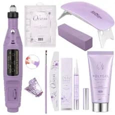 KIT POLYGEL + LIXADEIRA CANETA + CABINE SUN MINI + POLYGEL + MOLDE F1