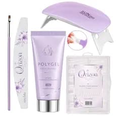 KIT UNHA POLYGEL CABINE SUN + POLYGEL + MOLDE F1 + LIXA 100/180