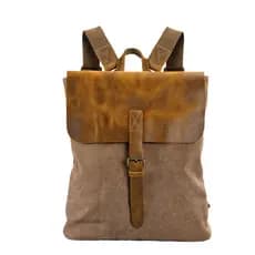 Mochila feminina 2026 nova mochila de lona retro casual, mochila estudantil simples.