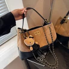 Bolsa feminina 2026 nova bolsa de mão de alta capacidade, bolsa de ombro simples.