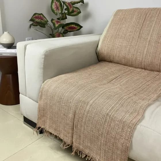 Manta Decorativa Sofá Cama Algodão Gigante 210x120 Capa De Sofá Protetora Decoração DOMMUS