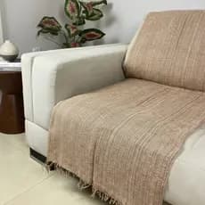 Manta Decorativa Sofá Cama Algodão Gigante 210x120 Capa De Sofá Protetora Decoração DOMMUS