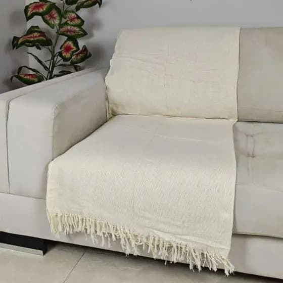 Kit até 4 Mantas Para Sofá Cama Algodão Luxo Solteiro 210x120 Capa De Sofá Protetora Decorativa