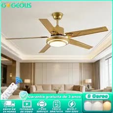 110V-220V 3 Cores Ventilador de Teto luxo com Luz e com Controle 42/48/52in