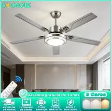 110V-220V Ventilador de Teto com Luz e com Controle 42/48/52in