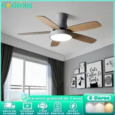 Controle Remoto Ventilador Luz LED 3 Cores Bivolt 110 220V Design Elegante Durável E Resistente Ao Uso Diário No Lar