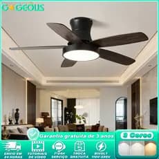 Luz E Ventilador Bivolt 110V 220V 3 Cores LED Controle Remoto Portátil Silencioso Perfeito Para Dormitório E Escritório