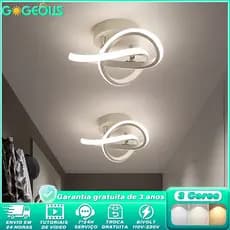 3 Cores Luminária de Teto LED Plafon Moderno Bivolt para Quarto Sala Corredor Cozinha