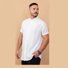 Kit 3 Camisa Social Masculina de Linho com Manga Curta e Caimento Clássico
