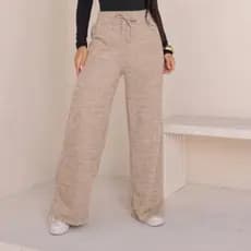 Calça Feminina Pantalona Social Casual Inverno Cintura Alta